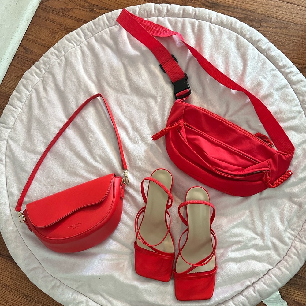 Red Women's accessories bundle.